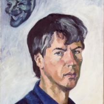 Selfportrait with mask of a faun - 1991